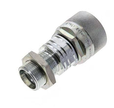 Acier DN 20 Coupleur hydraulique Bouchon 22 mm L Anneau de compression Cloison ISO 14541/8434-1 D M42 x 2