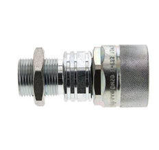 Acier DN 20 Coupleur hydraulique Bouchon 22 mm L Anneau de compression Cloison ISO 14541/8434-1 D M42 x 2
