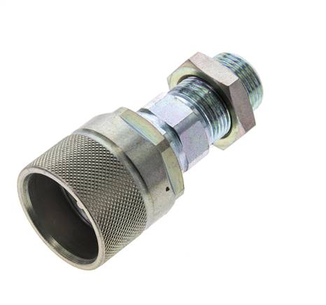 Acier DN 10 Coupleur hydraulique Bouchon 12 mm S Bague de compression Cloison ISO 14541/8434-1 D M28 x 2