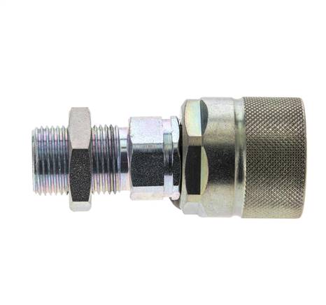 Acier DN 10 Coupleur hydraulique Bouchon 12 mm S Bague de compression Cloison ISO 14541/8434-1 D M28 x 2
