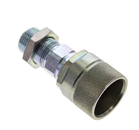 Acier DN 10 Coupleur hydraulique Bouchon 12 mm S Bague de compression Cloison ISO 14541/8434-1 D M28 x 2