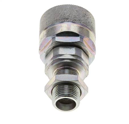 Acier DN 12.5 Coupleur hydraulique Bouchon 12 mm S Bague de compression Cloison ISO 14541/8434-1 D M36 x 2