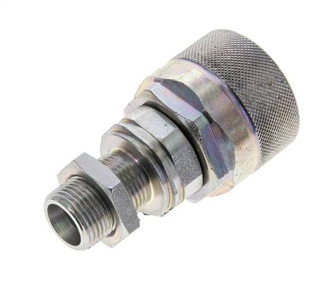 Acier DN 12.5 Coupleur hydraulique Bouchon 12 mm S Bague de compression Cloison ISO 14541/8434-1 D M36 x 2