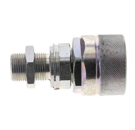 Acier DN 12.5 Coupleur hydraulique Bouchon 12 mm S Bague de compression Cloison ISO 14541/8434-1 D M36 x 2