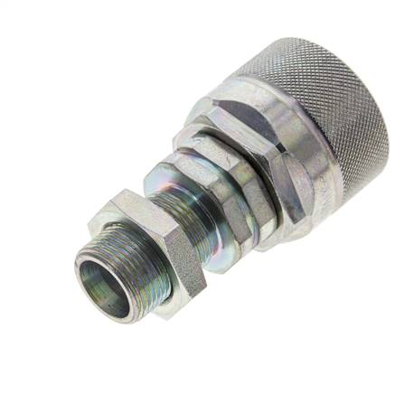 Acier DN 12.5 Coupleur hydraulique Bouchon 14 mm S Bague de compression Cloison ISO 14541/8434-1 D M36 x 2