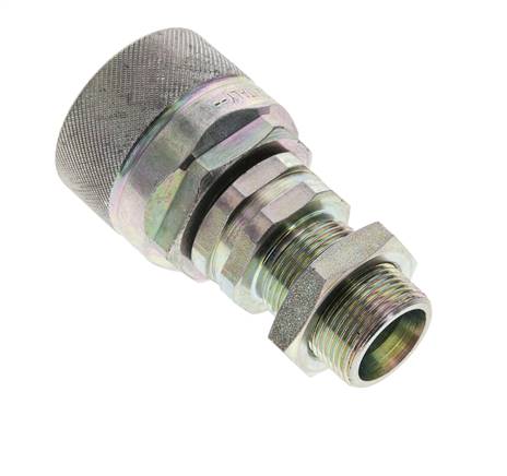 Acier DN 12.5 Coupleur hydraulique Bouchon 16 mm S Bague de compression Cloison ISO 14541/8434-1 D M36 x 2