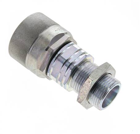 Acier DN 20 Coupleur hydraulique Bouchon 20 mm S Anneau de compression Cloison ISO 14541/8434-1 D M42 x 2