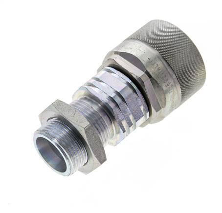 Acier DN 20 Coupleur hydraulique Bouchon 20 mm S Anneau de compression Cloison ISO 14541/8434-1 D M42 x 2