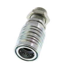 Acier DN 12.5 Coupleur hydraulique Manchon 16 mm S Bague de compression Cloison ISO 7241-1 A/8434-1 D 20.5mm