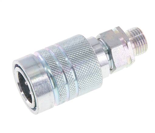 Acier Coupleur hydraulique DN 10 Manchon 10 mm L Anneau de compression ISO 7241-1 A/8434-1 D 17.3mm