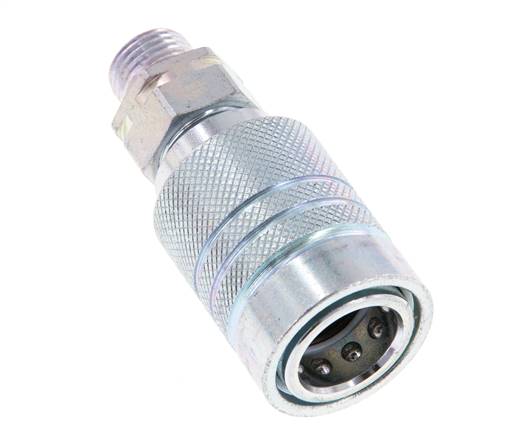 Acier Coupleur hydraulique DN 10 Manchon 10 mm L Anneau de compression ISO 7241-1 A/8434-1 D 17.3mm