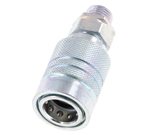 Acier Coupleur hydraulique DN 10 Manchon 10 mm L Anneau de compression ISO 7241-1 A/8434-1 D 17.3mm