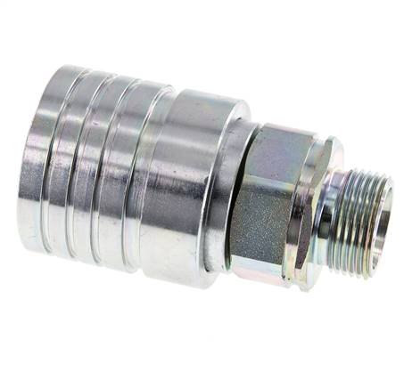 Acier Coupleur hydraulique DN 25 Manchon 20 mm S Anneau de compression ISO 7241-1 A/8434-1 D 34.3mm