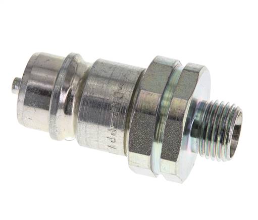 Acier DN 12.5 Coupleur hydraulique Bouchon 10 mm L Anneau de compression ISO 7241-1 A/8434-1 D 20.5mm