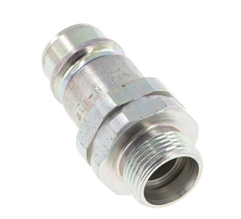 Acier DN 12.5 Coupleur hydraulique Bouchon 15 mm L Anneau de compression ISO 7241-1 A/8434-1 D 20.5mm