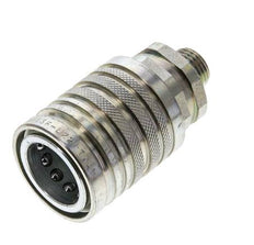 Acier DN 12.5 Coupleur hydraulique Manchon 10 mm L Anneau de compression ISO 7241-1 A/8434-1 D 20.5mm
