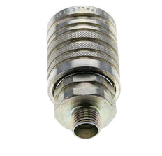 Acier DN 12.5 Coupleur hydraulique Manchon 10 mm L Anneau de compression ISO 7241-1 A/8434-1 D 20.5mm