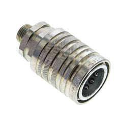 Acier DN 12.5 Coupleur hydraulique Manchon 10 mm L Anneau de compression ISO 7241-1 A/8434-1 D 20.5mm