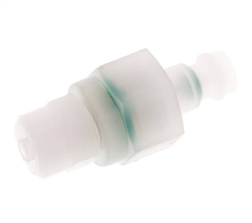 PVDF DN 5 Bouchon d'accouplement 4x6 mm Écrou-union double obturation