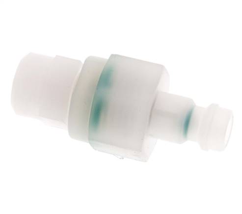 PVDF DN 5 Bouchon d'accouplement 4x6 mm Écrou-union double obturation