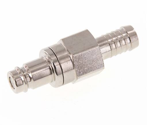 Laiton nickelé DN 10 Bouchon de raccord d'air 13 mm Pilier de tuyau Double obturation