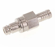 Laiton nickelé DN 10 Bouchon de raccord d'air 13 mm Pilier de tuyau Double obturation