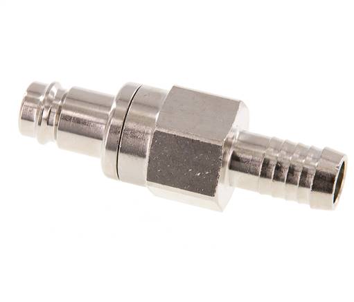 Laiton nickelé DN 10 Bouchon de raccord d'air 13 mm Pilier de tuyau Double obturation