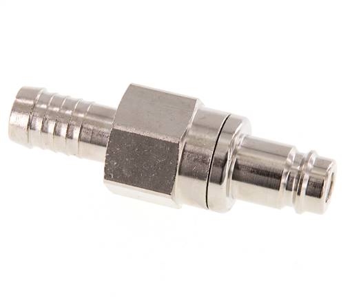 Laiton nickelé DN 10 Bouchon de raccord d'air 13 mm Pilier de tuyau Double obturation