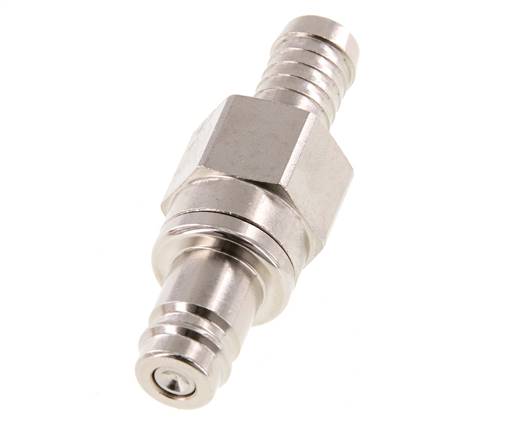 Laiton nickelé DN 10 Bouchon de raccord d'air 13 mm Pilier de tuyau Double obturation