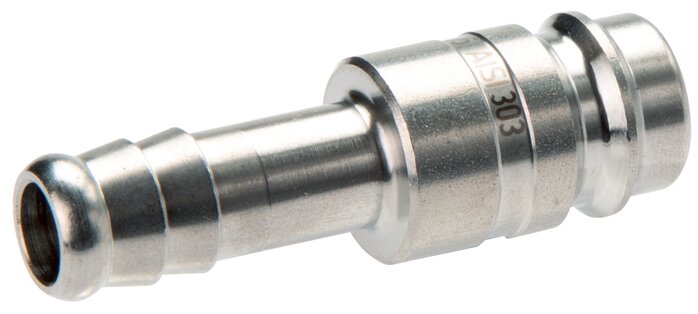 Acier inoxydable 316L DN 10 Air Coupling Plug 9 mm Hose Pillar Double Shut-Off