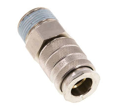 Laiton nickelé Coupleur pneumatique DN 10 Douille R 3/4 pouce Mâle