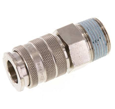 Laiton nickelé Coupleur pneumatique DN 10 Douille R 3/4 pouce Mâle