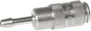 Laiton nickelé DN 2.7 (Micro) Manchon d'accouplement d'air 5 mm Pilier de tuyau Double obturation FKM
