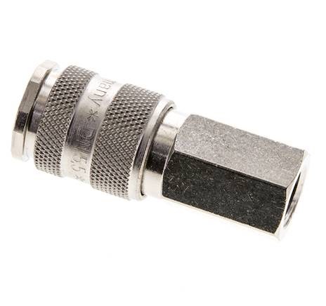 Laiton nickelé DN 5.5 (Orion) Coupleur pneumatique Douille G 1/4 pouce Femelle