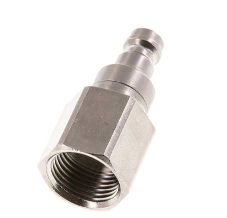 Bouchon de raccord d'air DN 5 en laiton nickelé G 3/8 pouce femelle à double obturation