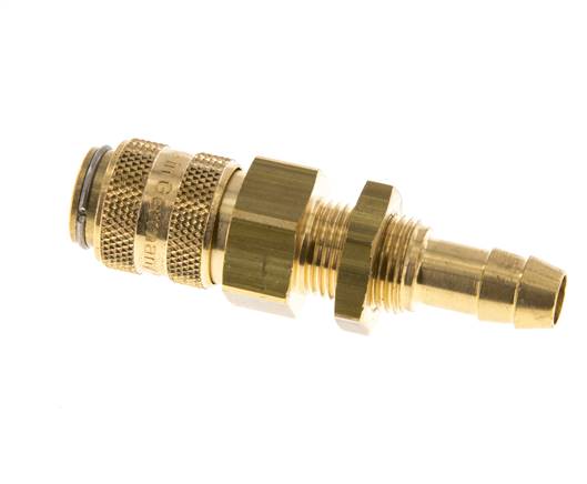 Laiton DN 5 Manchon d'accouplement pour air 8 mm Pilier de tuyau Bulkhead