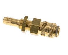 Laiton DN 5 Manchon d'accouplement pour air 8 mm Pilier de tuyau Bulkhead