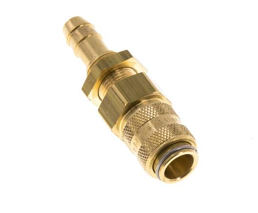 Laiton DN 5 Manchon d'accouplement pour air 8 mm Pilier de tuyau Bulkhead