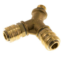 Laiton DN 7.2 (Euro) Coupleur d'air femelle G 3/8 pouce mâle Montage mural 2 voies