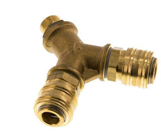 Laiton DN 7.2 (Euro) Coupleur d'air femelle G 3/8 pouce mâle Montage mural 2 voies