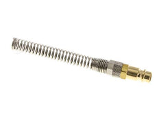 Laiton DN 7.2 (Euro) Air Coupling Plug 8x10 mm Union Nut Bend-Protect with Check Valve