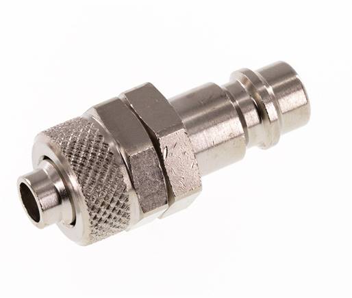 Laiton nickelé DN 7.2 (Euro) Bouchon d'accouplement d'air 8x10 mm Écrou-raccord [2 pièces].