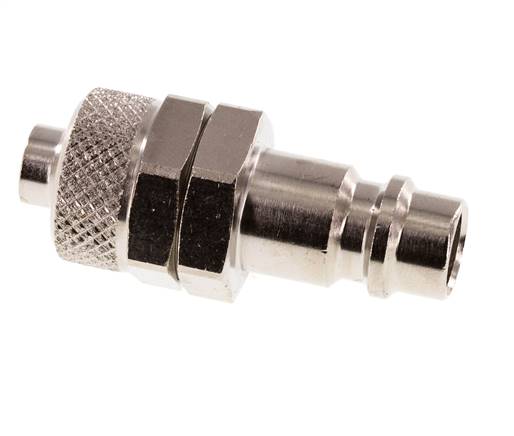Laiton nickelé DN 7.2 (Euro) Bouchon d'accouplement d'air 8x10 mm Écrou-raccord [2 pièces].