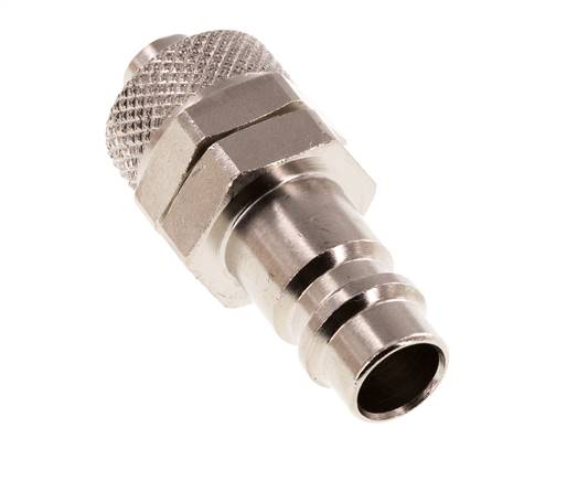 Laiton nickelé DN 7.2 (Euro) Bouchon d'accouplement d'air 8x10 mm Écrou-raccord [2 pièces].