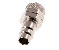 Laiton nickelé DN 7.2 (Euro) Bouchon d'accouplement d'air 8x10 mm Écrou-raccord [2 pièces].