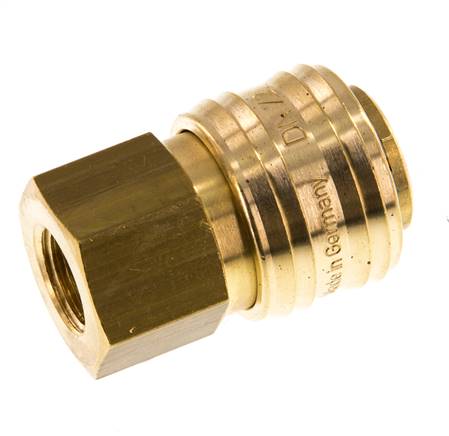 Coupleur d'air en laiton DN 7.2 (Euro) Douille G 1/4 pouce femelle à double obturation