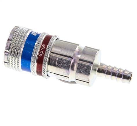 Acier/laiton DN 7.6 (7.2 Euro) Accouplement d'air de sécurité Douille de 6 mm Pilier de tuyau
