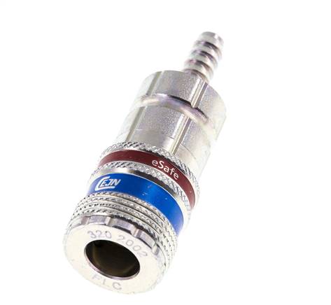 Acier/laiton DN 7.6 (7.2 Euro) Accouplement d'air de sécurité Douille de 6 mm Pilier de tuyau
