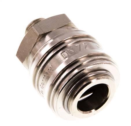 Laiton nickelé DN 7.2 (Euro) Coupleur pneumatique Douille G 1/8 pouce Mâle