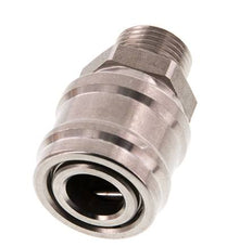 Acier inoxydable DN 7.2 (Euro) Air Coupling Socket G 3/8 inch Male Double Shut-Off